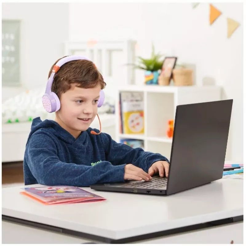 Hama Teens Guard II Zestaw słuchawkowy Bezprzewodowy Nagłowny Rozmowy/Muzyka USB Type-C Bluetooth Pomarańczowy, Fioletowy