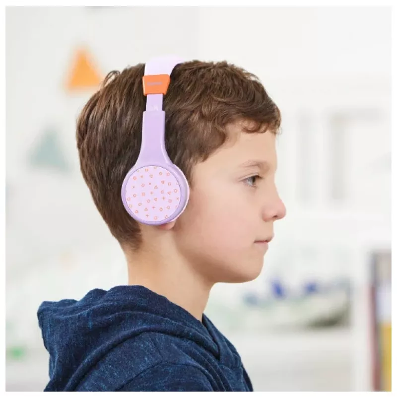 Hama Teens Guard II Zestaw słuchawkowy Bezprzewodowy Nagłowny Rozmowy/Muzyka USB Type-C Bluetooth Pomarańczowy, Fioletowy