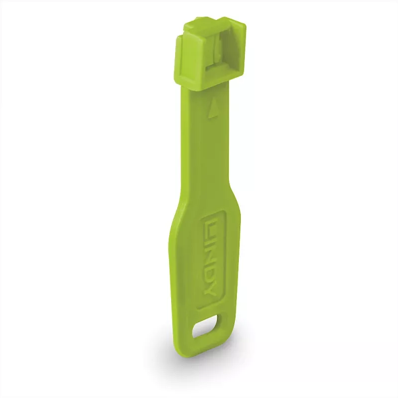 Lindy RJ45 Port Locks zielony, 10x + 1 Key, Blokada portu + klucz, RJ-45, Zielony, Akrylonitryl-butadien-styren (ABS), 10 szt., Torebka polietylenowa