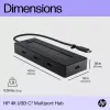 HP 4K USB-C Multiport Hub, USB Type-C, USB Type-C, 10000 Mbit/s, 3840 x 2160, czarny, 65 W