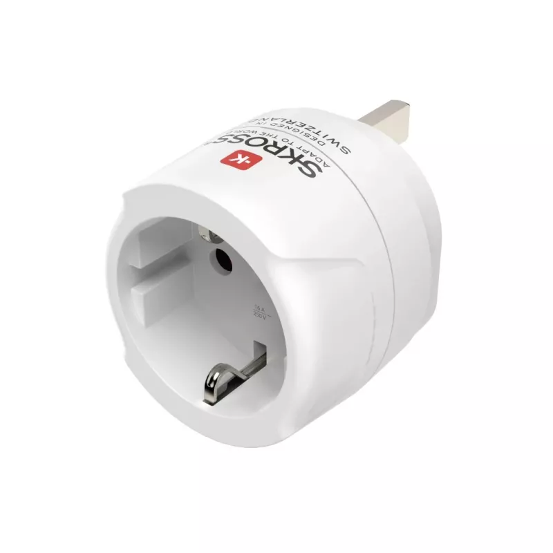 Hama 00223483 przejściówka wtyczki zasilania Typ G (UK) Typ F Biały
