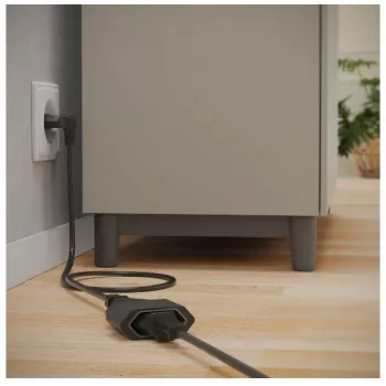 Hama 00223266 przedłużacz zasilający 3 m 1 gniazdo AC Wewnątrz Czarny