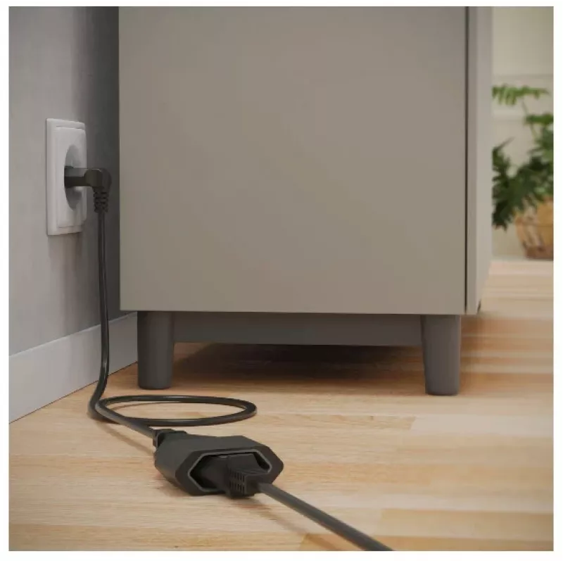 Hama 00223266 przedłużacz zasilający 3 m 1 gniazdo AC Wewnątrz Czarny