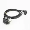 ACT Powercord kabel zasilający CEE 7/7 wtyk (kątowy) - C15 (kątowy prawy) IEC60320 czarny 1,5 m