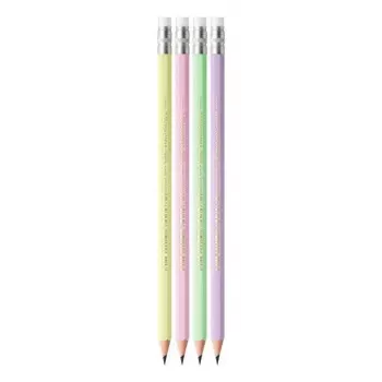Ołówki BIC Evolution Pastel HB z gumką, 10 szt., różowy/fioletowy/zielony/żółty