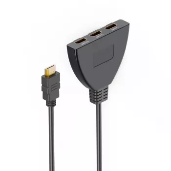 Hama 00205101 kabel HDMI 0.55 m HDMI Typ A (Standard) 3 x HDMI Typ A (Standard) Czarny