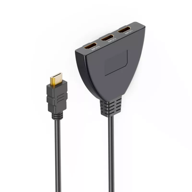 Hama 00205101 kabel HDMI 0.55 m HDMI Typ A (Standard) 3 x HDMI Typ A (Standard) Czarny