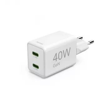 Ładowarka Hama 00201989 do urządzeń mobilnych Zestaw słuchawkowy, Laptop, Powerbank, Smartfon, Tablet Biała AC Szybkie ładowanie Wewnętrzna