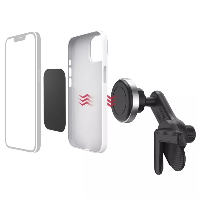 Hama 00201988 uchwyt Aktywny uchwyt Telefon komórkowy/Smartfon Czarny, Srebrny