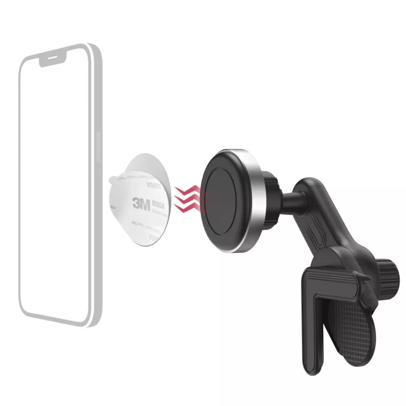 Hama 00201988 uchwyt Aktywny uchwyt Telefon komórkowy/Smartfon Czarny, Srebrny