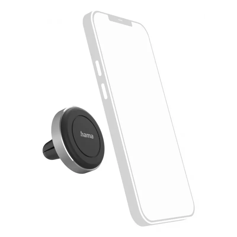 Hama Magnet Uchwyt pasywny Telefon komórkowy/Smartfon Czarny, Srebrny