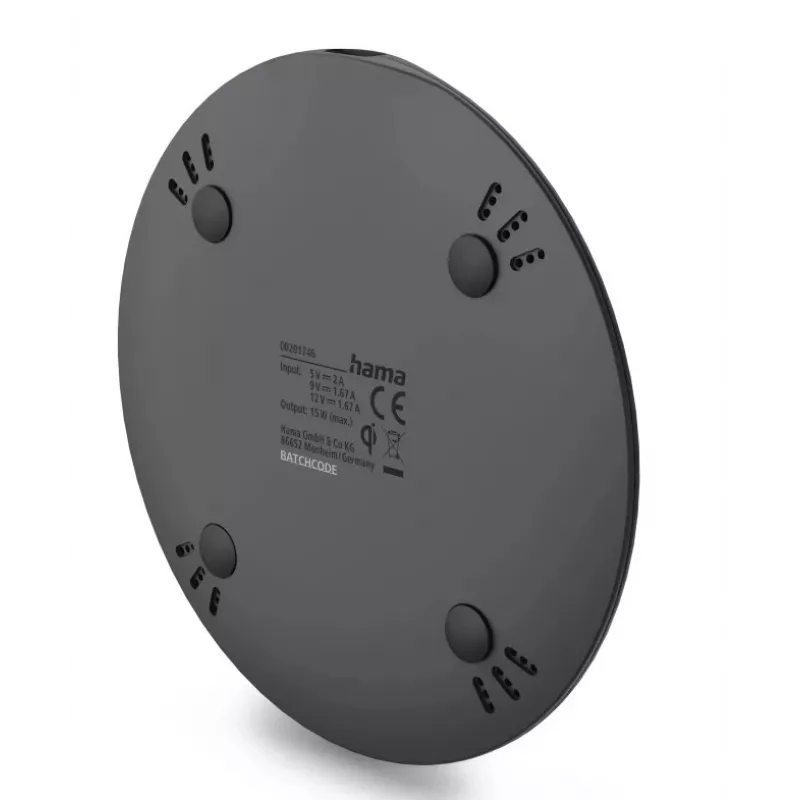 Ładowarka do urządzeń mobilnych Hama 00201746 Smartfon Czarny AC Ładowanie bezprzewodowe Szybkie ładowanie Wewnętrzna