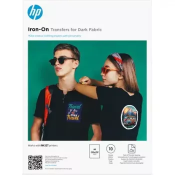 Transfery żelazkowe na ciemne tkaniny A4 (210 x 297 mm) 10 arkuszy — HP