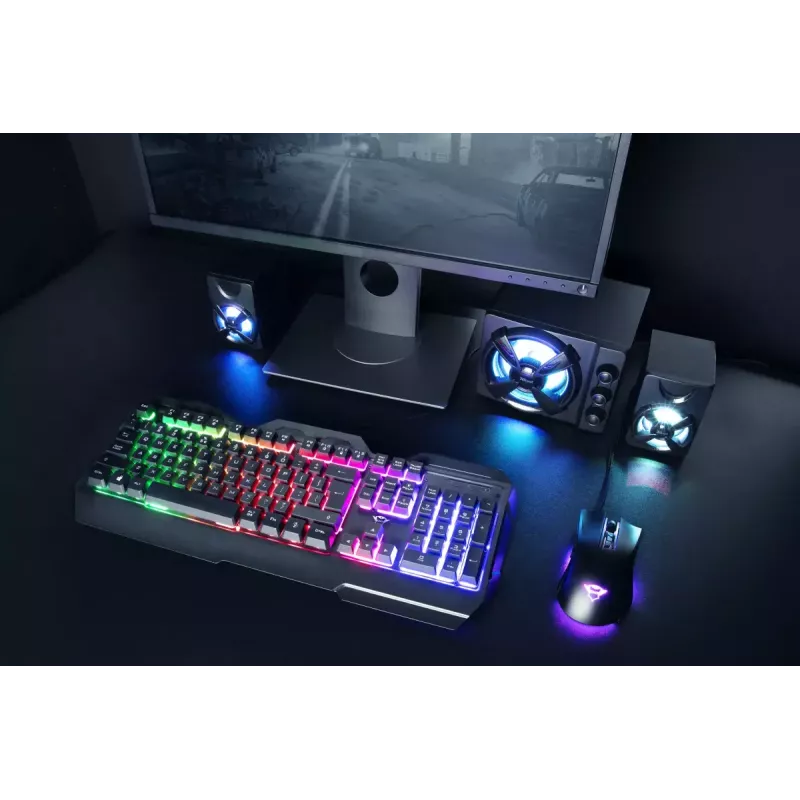 Klawiatura gamingowa Trust GXT 856 Torac USB QWERTZ niemiecka Czarna RGB LED