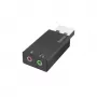 Hama 00200323 adapter kablowy USB 2x3.5 mm czarny