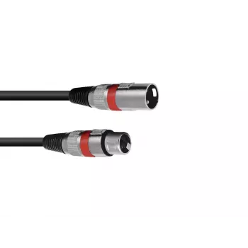 Przewód audio Omnitronic 30220406 1 m złącze XLR 3-sty. czarny