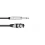 Kabel audio 2 m Omnitronic 3022516M XLR 3-pin 6,35 mm czarny