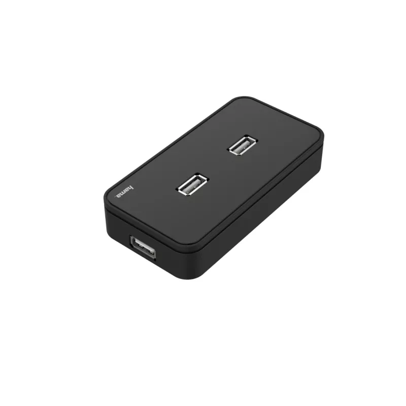 Koncentrator USB HAMA 00200123 — 7-portowy koncentrator USB 2.0, 480 Mbit/s, czarny, kabel 1,1 m