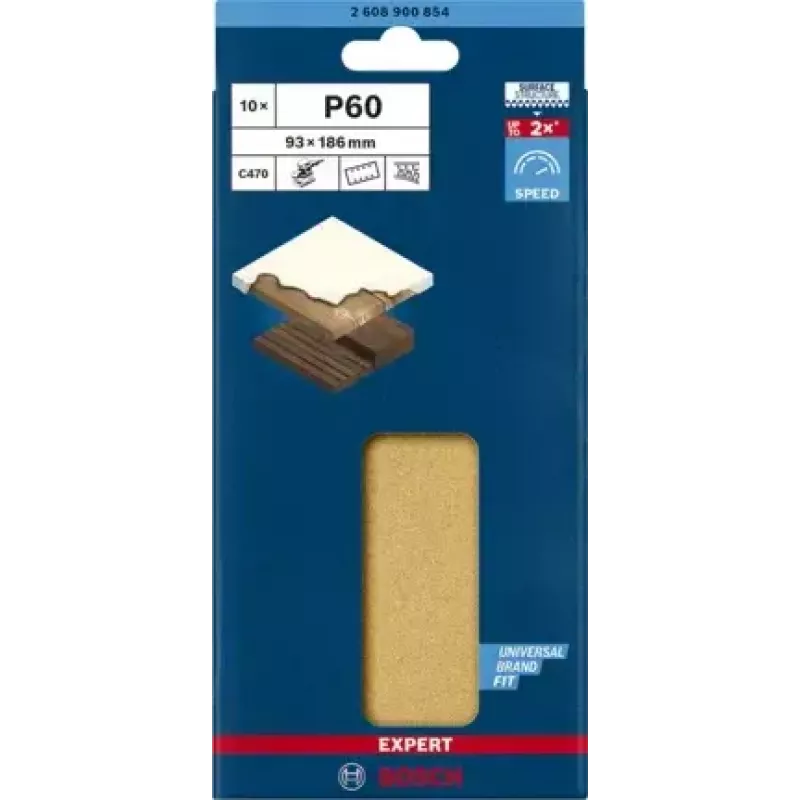 Bosch 2 608 900 854 arkusz ścierny do szlifierek rotacyjnych, drewno