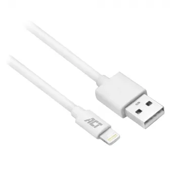 Kabel USB 2.0 do ładowania/transmisji danych ACT, wtyk A męski – wtyk Lightning męski, 1 metr, z certyfikatem MFI