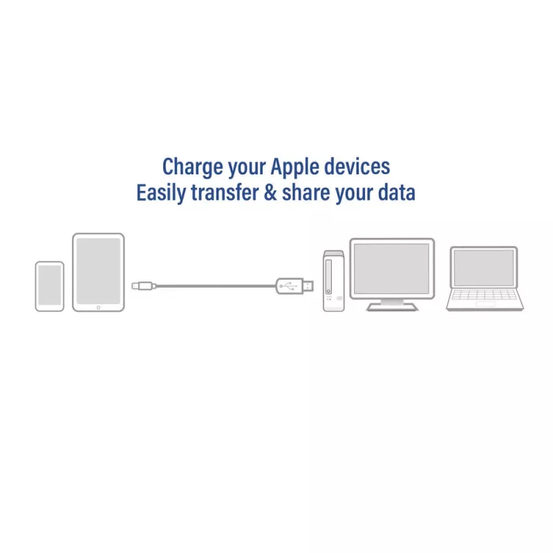 Kabel do ładowania/danych ACT USB 2.0 wtyk C – wtyk Lightning 1 metr, certyfikat MFI