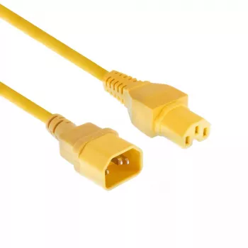 ACT Kabel zasilający C14 - C15 żółty 0,6 m