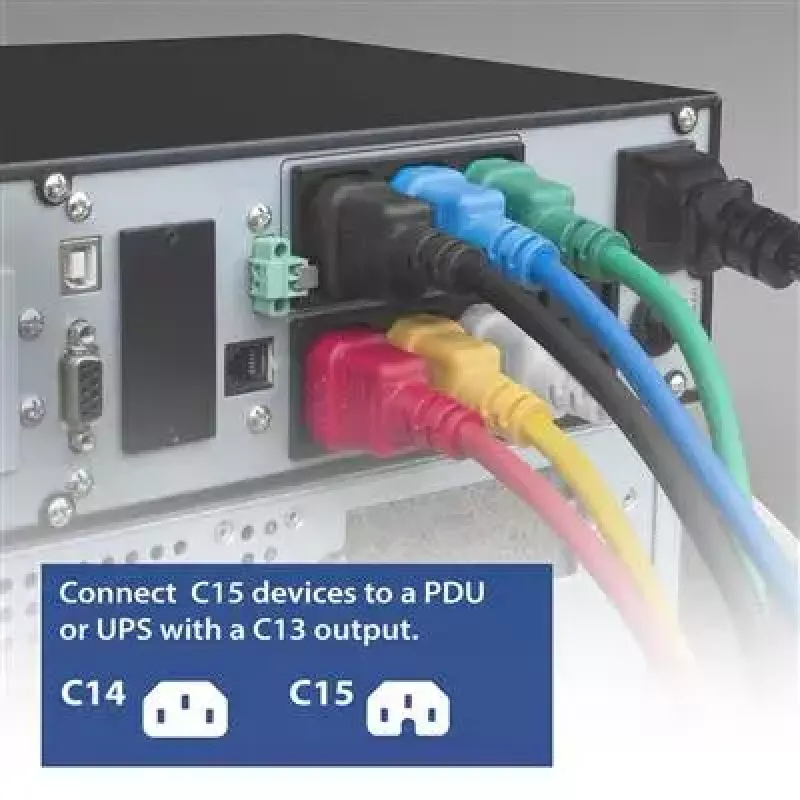 ACT Powercord C14 - C15 zielony 2 m kabel H05RN-F 250V 10A