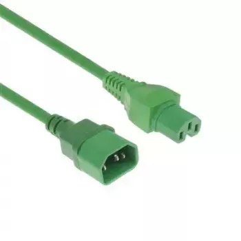 ACT Powercord C14 - C15 zielony 2 m kabel H05RN-F 250V 10A