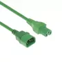 ACT Powercord C14 - C15 zielony 2 m kabel H05RN-F 250V 10A