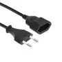 Kabel zasilający Euro męski - Euro żeński czarny 0,2 m ACT AK5246