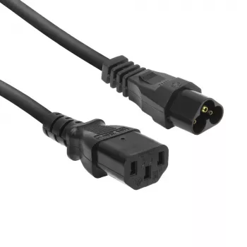 Kabel zasilający ACT C6 - C13 czarny 0,2 m 250 V 2,5 A