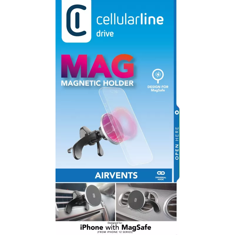 Cellularline Touch Mag Air Vents samochodowy uchwyt magnetyczny do smartfonów z systemem MagSafe