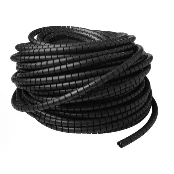 ACT 15 mm spiralny owijek kablowy, długość 50 metrów, Zarządzanie kablami, Czarny, Polichlorek winylu (PVC)