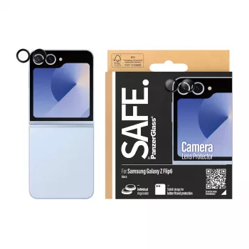 Osłona obiektywu aparatu PanzerGlass SAFE. do Samsung Galaxy Z Flip6 Czarna Odporna na zarysowania i wstrząsy