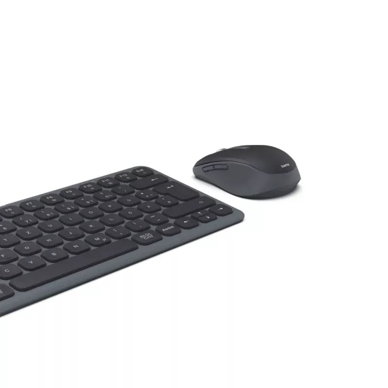 Hama WKM-500 klawiatura W zestawie mysz Dom/Biuro RF Wireless + Bluetooth QWERTZ Niemiecki Czarny