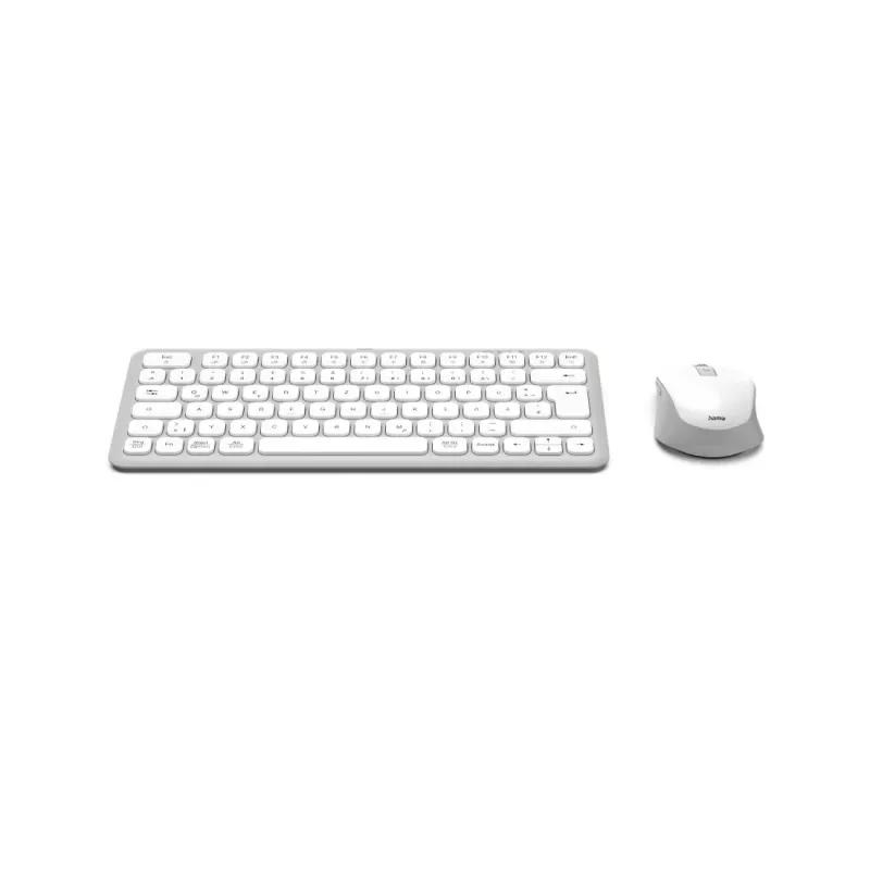 Hama WKM-500 klawiatura Mysz w zestawie Dom USB + RF Wireless + Bluetooth QWERTZ Niemiecki Szary, Biały