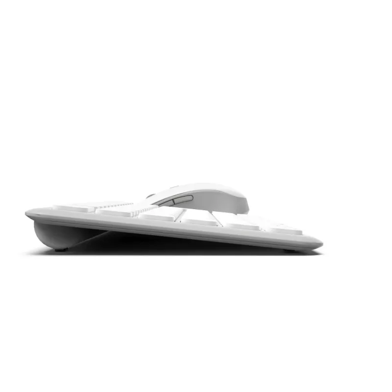 Hama WKM-500 klawiatura Mysz w zestawie Dom USB + RF Wireless + Bluetooth QWERTZ Niemiecki Szary, Biały
