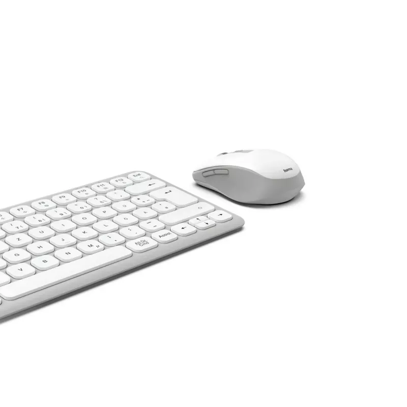 Hama WKM-500 klawiatura Mysz w zestawie Dom USB + RF Wireless + Bluetooth QWERTZ Niemiecki Szary, Biały