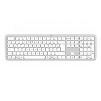 Hama WK-550 klawiatura Dom/Biuro RF Wireless + Bluetooth QWERTZ niemiecki Szary, Biały