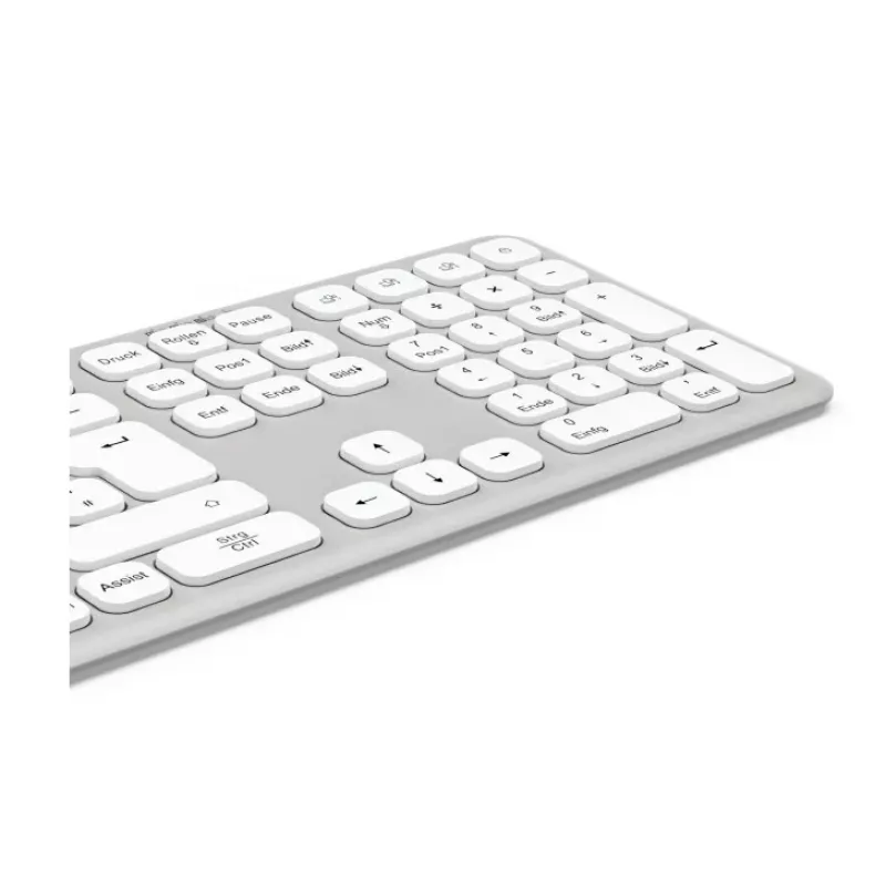 Hama WK-550 klawiatura Dom/Biuro RF Wireless + Bluetooth QWERTZ niemiecki Szary, Biały