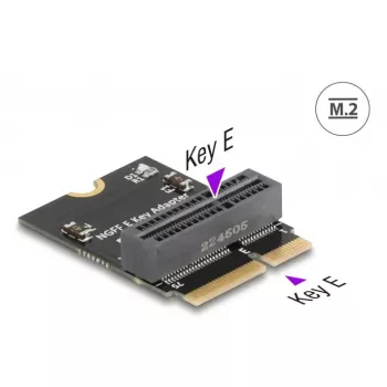 DeLOCK 64341 Wewnętrzny adapter M.2 Interfejs Host M.2 Męski Czarny
