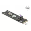 DeLOCK 64344 Wewnętrzny adapter M.2 Męski Czarny 22x80x5mm