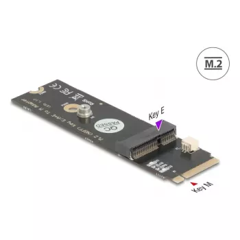 DeLOCK 64344 Wewnętrzny adapter M.2 Męski Czarny 22x80x5mm