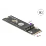 DeLOCK 64344 Wewnętrzny adapter M.2 Męski Czarny 22x80x5mm