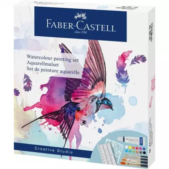 Zestaw do malowania akwarelami Faber-Castell Creative Studio 18 szt. Wielokolorowy