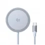 Bezprzewodowa ładowarka samochodowa UGREEN MagFlow (zasilana przez USB, wejście 12 V, szary) do smartfonów