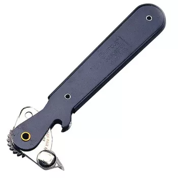 Mechaniczny otwieracz do puszek Westmark Columbus Czarna szczotkowana stal Szerokość 28 mm Głębokość 162 mm Wysokość 28 mm