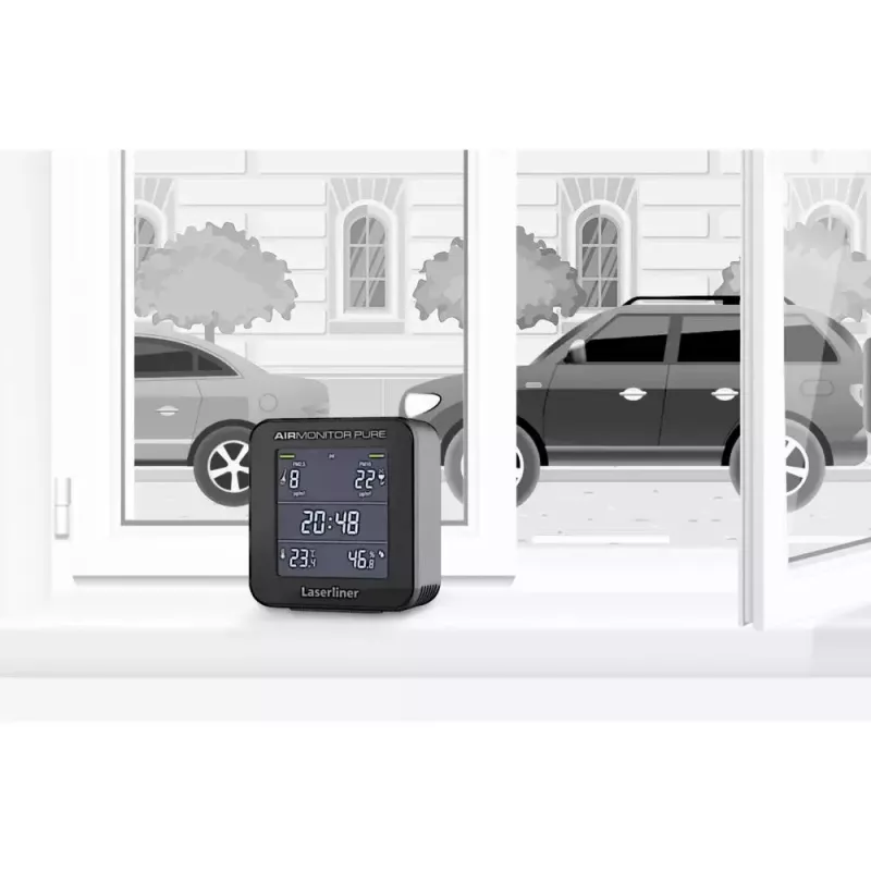 Laserliner AirMonitor PURE Czarny Zakres temperatury od -9,9 do 50 °C