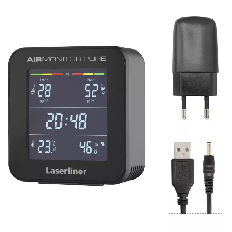 Laserliner AirMonitor PURE Czarny Zakres temperatury od -9,9 do 50 °C