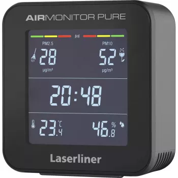 Laserliner AirMonitor PURE Czarny Zakres temperatury od -9,9 do 50 °C